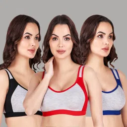 Pack of 3 Women Full Coverage Non Padded Bra-picture-3