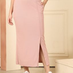 neudis Women Solid Straight Pink Skirt-picture-39