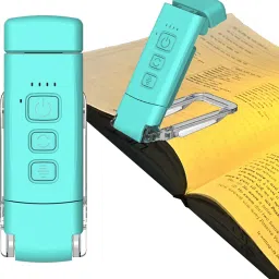 NOVUSOL Book Reading Light with Timer, Rechargeable Light 3 Amber Colors & 5 Brightness Light Strip-11
