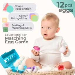 angel kids Egg Matching Game Fruits Theme 12 Eggs Matching Game Educational Toys for Kids image 2