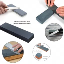 wovas Premium Sharpening Stone For Sharpening Knives and Tool, 2 Side Grit, Non Slip, Polishing Tool for Kitchen, Combination Stone, Best Grinding Device. Knife Sharpening Stone image 5