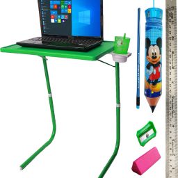 PouchSharpnerEraserMetalScalePencil Plastic Portable Laptop Table-image-0
