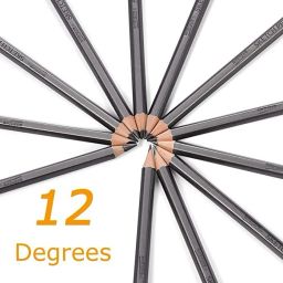 definite Professional Drawing Sketching Pencil Set- 12 Pcs Degree Pencils 10B, 8B, 6B, 5B, 4B, 3B, 2B, B, HB, 2H, 4H, 6H Graphite Pencils for Beginners & Professional Artists Pencil image 2