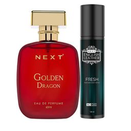 NEXT CARE Set Of 2 Golden Dragon EDP - 60 ml & Fresh Long Lasting Body Spray - 120 ml-39
