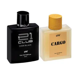 CFS 21 Club Code Black & Cargo Khakhi Set Of 2 Long Lasting Eau De Parfum - 100ml Each-image-55