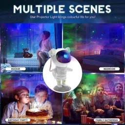 nkl Galaxy Astronaut Projector Lamp with Remote 360° Adjustable Bedroom, Home_VR113 Night Lamp image 2
