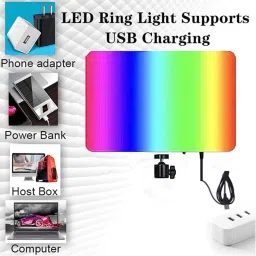 Wheelz & Mountz USB LED Video Soft RGB Light Panel with Remote Control RGB 10" Light ONLY 400 lx Camera LED Light image 4
