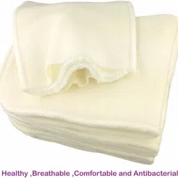 bembika 4-Layer Viscose Bamboo Fiber Inserts Liners Natures Cloth Diaper Liner,Reusable Washable inserts image 2