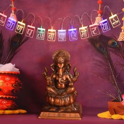 12 LEDs 3 m Multicolor Steady Ganesh Rice Lights-image-38