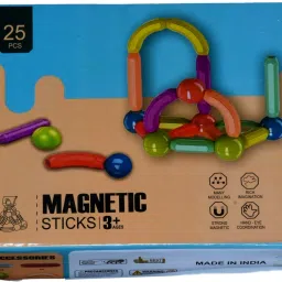 Magnetic Sticks Building Blocks & Learning Brain Games for Kids Toys - 25 pcs-8