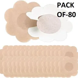 80 Pcs Cotton Nipple Covers Disposable Nipple Breast Covers for Women Breast Nursing Breast Pad-image-20