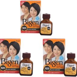 Long Lasting Powder Hair Colour For Men And Women - 6g Each - ( Combo Pack / Set Of 3 ) Ammonia Free , BLACK BROWN - N20-image-66