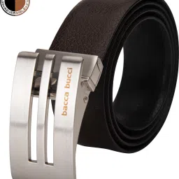 Men Party Brown Genuine Leather Reversible Belt-image-66