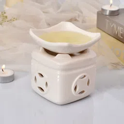 TAYHAA White 2 Pieces Ceramic Serenity Shape Aroma Oil Diffuser-image-96