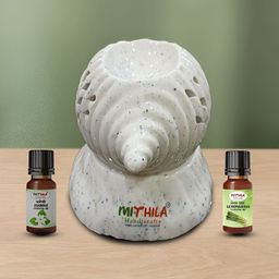 MITHILA Handicrafts Electric Ceramic Shank Diffuser With Aroma Oil image 2