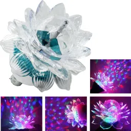 LED Stage Lights Lotus Lights Household Crystal Magic Ball Beam KTV Colorful Rotating Lights with E27 Lamp Single Disco Ball-43