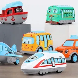 Set of 6 Train, Bus,Taxi,Tram,Plane & Ship-image-16