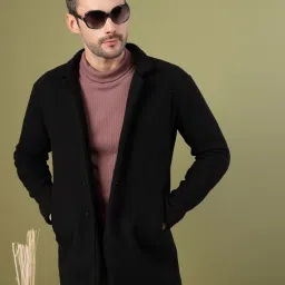 Polar Fleece Solid Coat For Men-image-29