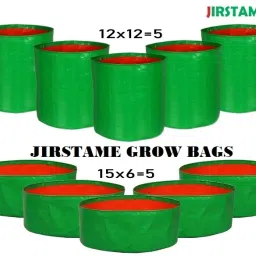 JIRSTAME 12 X 12 inch -Pack of 5 & 15 X 6 inch -Pack of 5 for Gardening Grow Bag Grow Bag-2