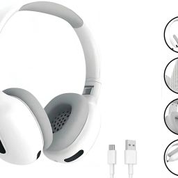 Best Quality Superior Sound Wireless Comfortable Fit with Type-C Cable Bluetooth & Wired Headset-image-9