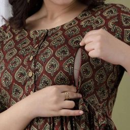 Printed Pure Cotton Stitched Flared/A-line Gown-image-52