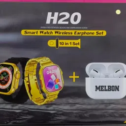 Melbon H20 Ultra Bluetooth calling, Phone Book,Music Control,Voice assis. with 1 - TWS Smartwatch image 5