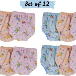 Kids PVC Joker Panty with Inner Absorbable Soft Terry Towel (Set of 12, Small)-31
