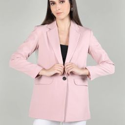 Women Self Design Single Breasted Formal Blazer-image-30