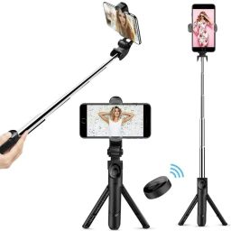 Ample Wings XT-02 Wireless Remote selfie stick with tripod stand extendable upto 100 cm Tripod-6