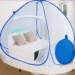 Polyester Infants Washable WHITE machhardani tent classic mosquito net queen size bed machardani single be Mosquito Net-12