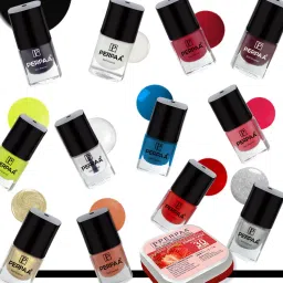 Trendy Quick-drying, Long-Lasting Gel Based Nail Polish Set of 12 Pcs 5ml each x 12 Pcs, MultiColor Combo-8