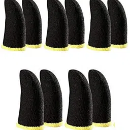 KRIWIN PUBG Finger Sleeve Thumb Grip Sweatproof Smooth ( set of 5) & Responsive Touch Combo Set-21