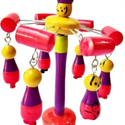 wooden Mary go round Rattle-21