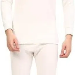 Inner Comfort Wool Fullsleeves Round Neck Top & Length Bottom Innerwear for Men (White) Men Top - Pyjama Set Thermal-image-88