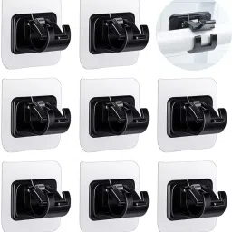 Curtain Rod Bracket, No Drill Drapery Hooks Holder, Kitchen, Bathroom, Hotel Hook 8-16