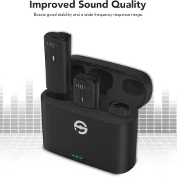 vook Wireless Mic with Noise Cancellation For Type-C Android & iPhone (Black) Microphone image 3