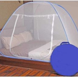 Nylon Adults Washable Mosquito Nylon Net Foldable King Queen Size Double Bed with Free Saviours 6.5 x 6.5 Feet (Blue, CTLTC035006) Mosquito Net-picture-22