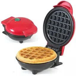 Mini Waffle Maker SS Non-Stick Electric Iron Machine Waffles, Pan Cakes M07 Waffle Maker-0
