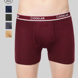 dollar bigboss Pack of 5 Combed Cotton Classy Solid Men Trunk-picture-2