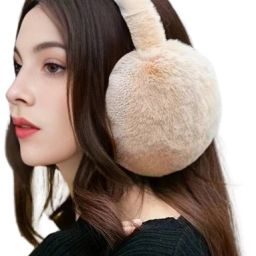Beige Winter Foldable Ear Muffs Ear Warmers Warm Earmuffs Soft Extra Fur Ear Muff-image-12