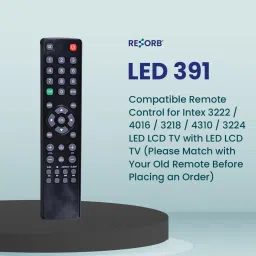 RESORB LED 391 Compatible Remote Control for Intex 3222 / 4016 / 3218 Remote Control for Intex 3222 / 4016 / 3218 / 4310 / 3224 LED LCD TV Remote Controller image 2