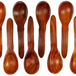 Wooden Spoon / Small Spoon For Spices Wooden Coffee Spoon, Cream Spoon, Ice Tea Spoon, Ice-cream Spoon, Tea Spoon, Table Spoon Set-image-1