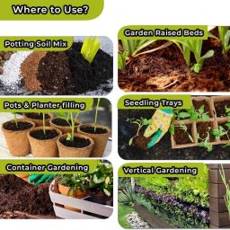 gardenscoir COCO PEAT POWDER - 5 KG coir pith loose and dry Ready to use potting mixture Soil image 4