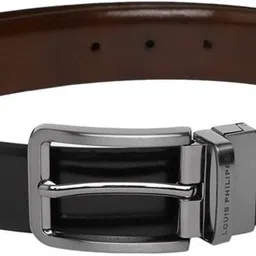 louis philippe Men Formal Black Genuine Leather Reversible Belt-picture-49