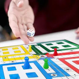 kids mandi Ludo and Snake & Ladder Deluxe BoardGame Small Size Playboard for 5 Years and up Party & Fun Board Game image 3