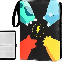 Cards Collector Album Holder for 400 Poke-mon Cards Cartoon Prints Zipper Bag-15