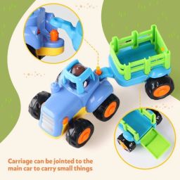 inos Engineering Vehicles Push and Go Friction Powered Car Toys Set (Pack of 4) image 3