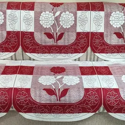 3S Light Mehroon Sofa Cover Set-3 Sofa Fabric-10