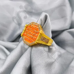 Chhatrapati Shivaji Maharaj Gold Plated Bhagwa Rajmudra Finger Ring For Men&Boys Stainless Steel Gold Plated Ring-image-17