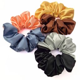 Set of 3 dual tone satin scrunchies for women & girls, DUO-B Rubber Band-image-46